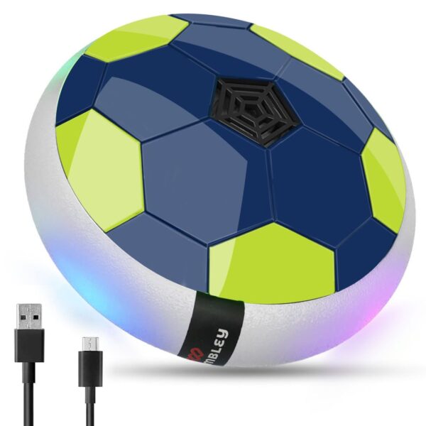 Wembley Hover Football for Kids| Electric Soccer Ball Floating Air| Engaging Indoor Game for Kids | Birthday Gift for Boys| Advanced & Rechargeable Hover Ball Game (Blue)