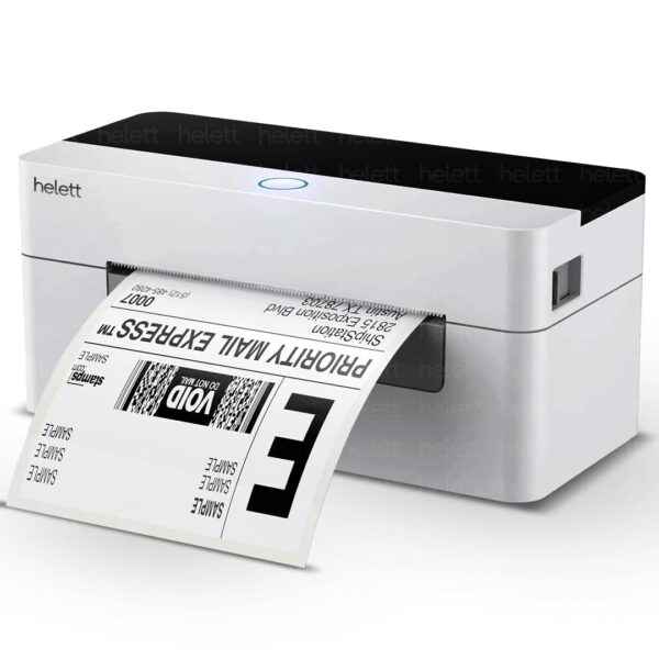 helett® H30C USB Direct Thermal 4×6 Shipping Label Printer(Barcode) Adjustable Label Size|203DPI Resolution|152mm/s Printing Speed Compatible with Windows,Mac,Linux Chrome OS|White(1Year Warranty)