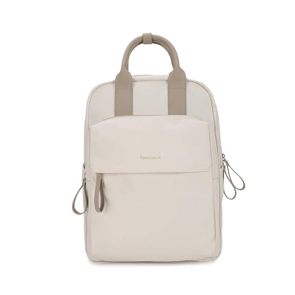 Fastrack WorkEase Solid Laptop Backpack | 15" Laptop Compatibility | Made with Nylon for Durability | Workwear Bags for Women | College Bags with Laptop