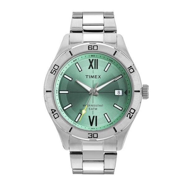 TIMEX Analog Watch for Men Available in Multicolor Dial & Silver Stainless Steel Bracelet Band - Water Resistant Wrist Watches